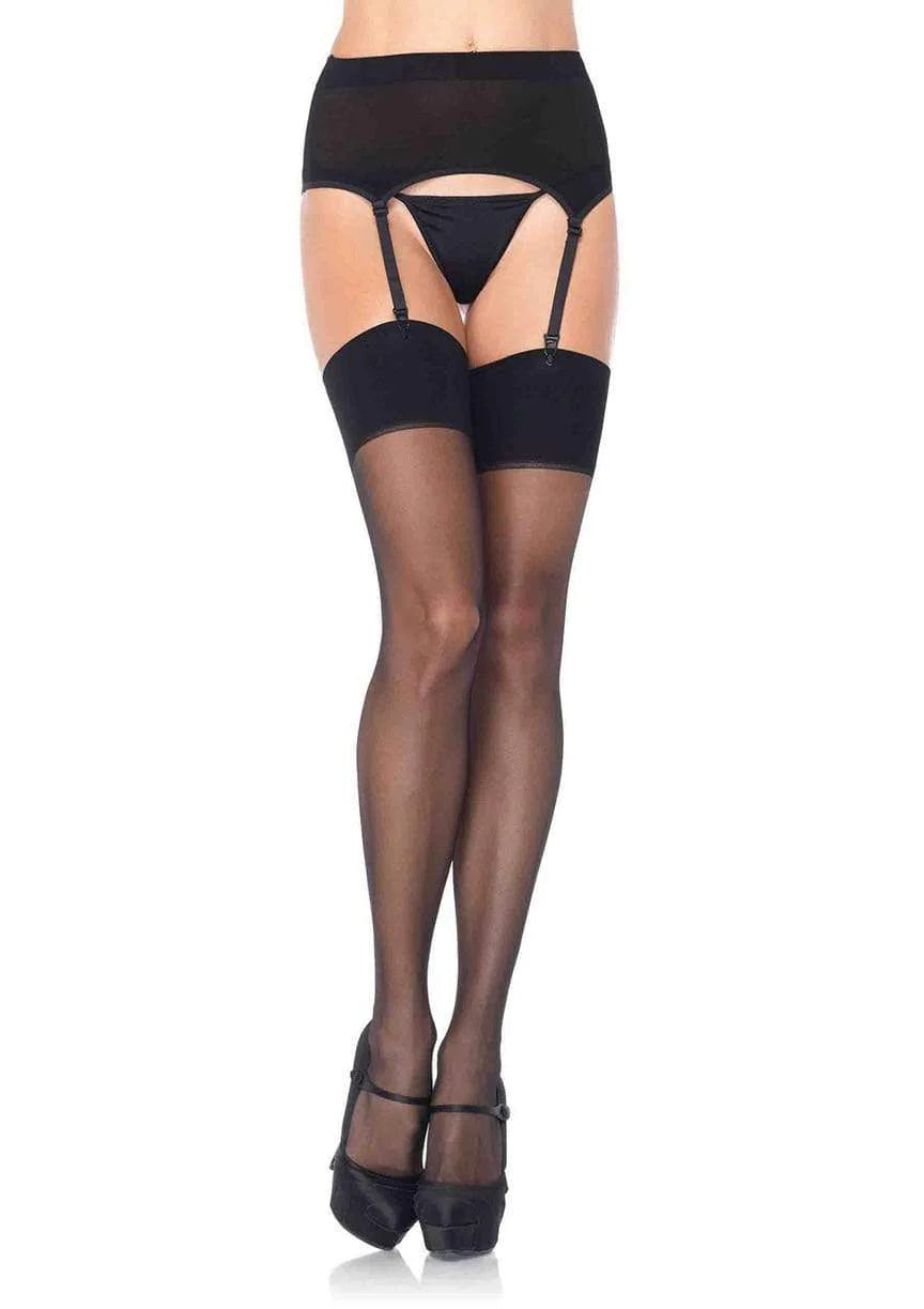 Leg Avenue 2 pc Garter + Sheer stockings set Q/S