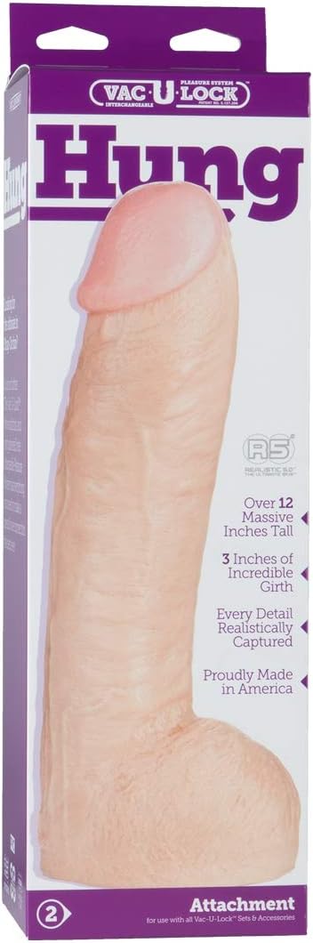Vac-u-lock Realistic Hung 12.5” Dildo