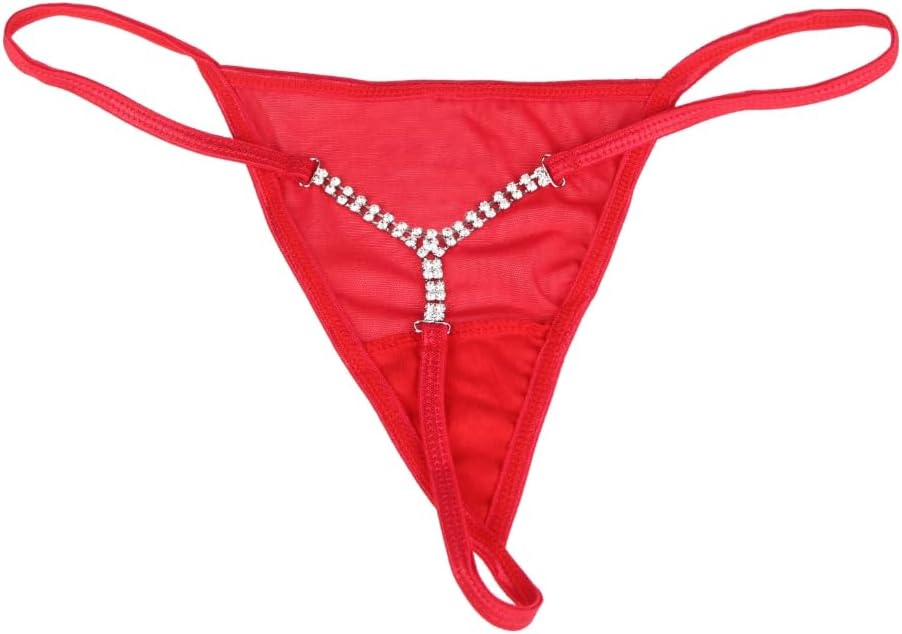 Red rhinestone thong XL/2X