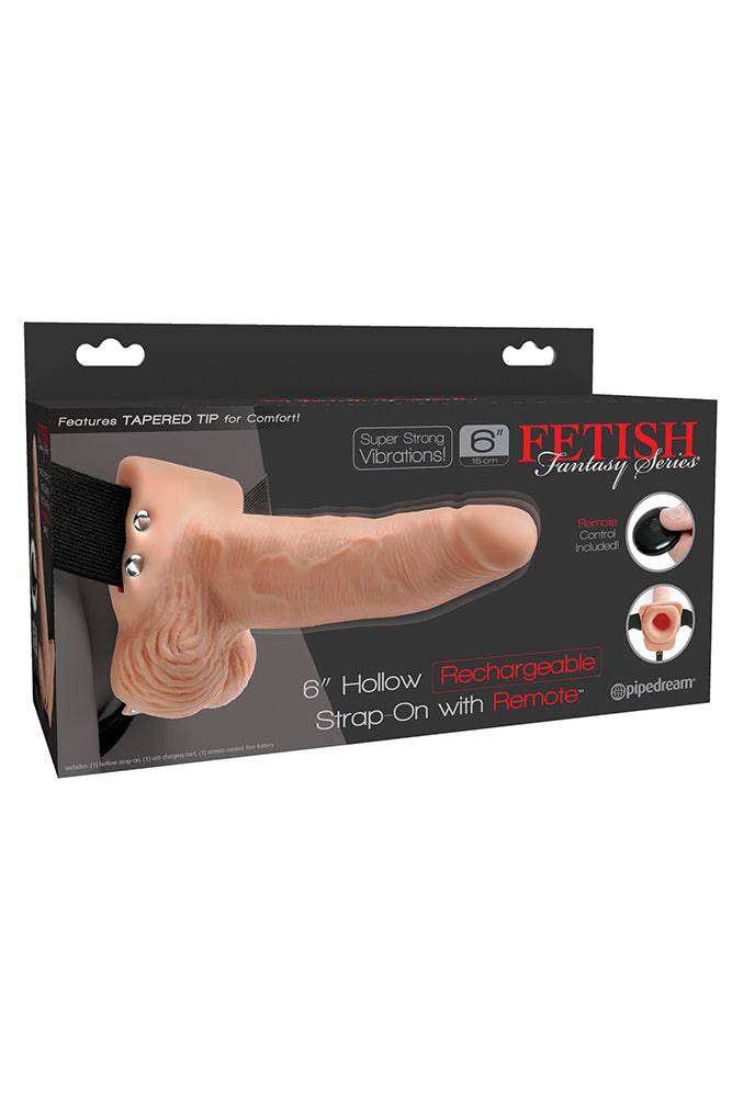 Fetish Fantasy Series 6” Hollow Vibrating Strap-on