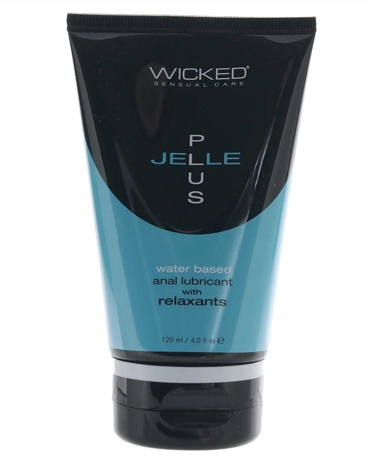 Wicked Jelle Plus Water Based Anal Lube with Relaxants in 4oz/120ml