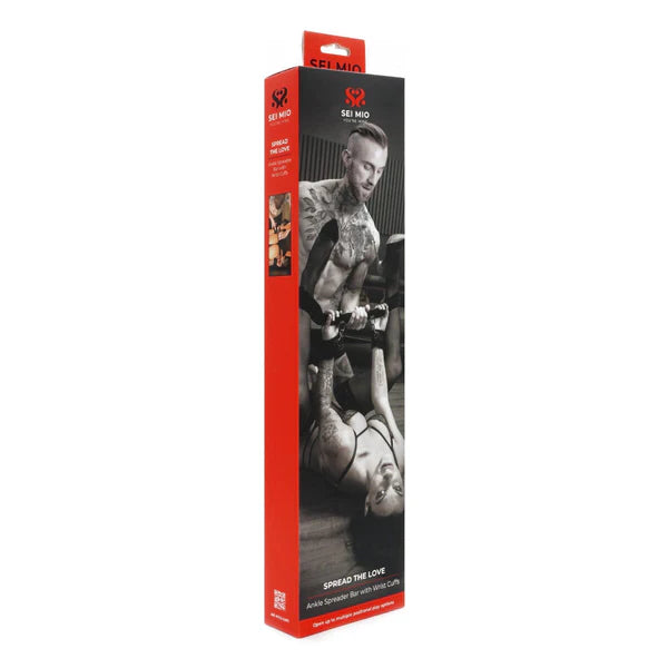SEI MIO Spread the Love Ankle Spreader Bar with Wrist Cuffs