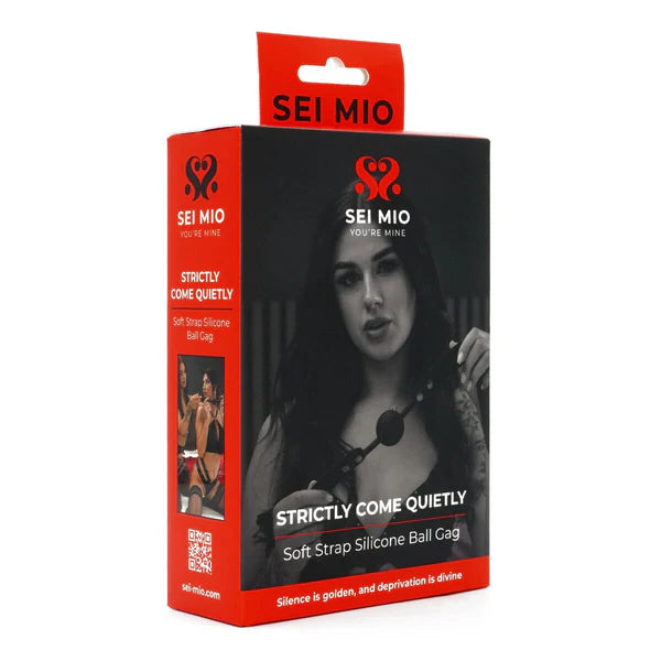 SEI MIO Strictly Come Quietly Soft Strap Silicone Ball Gag