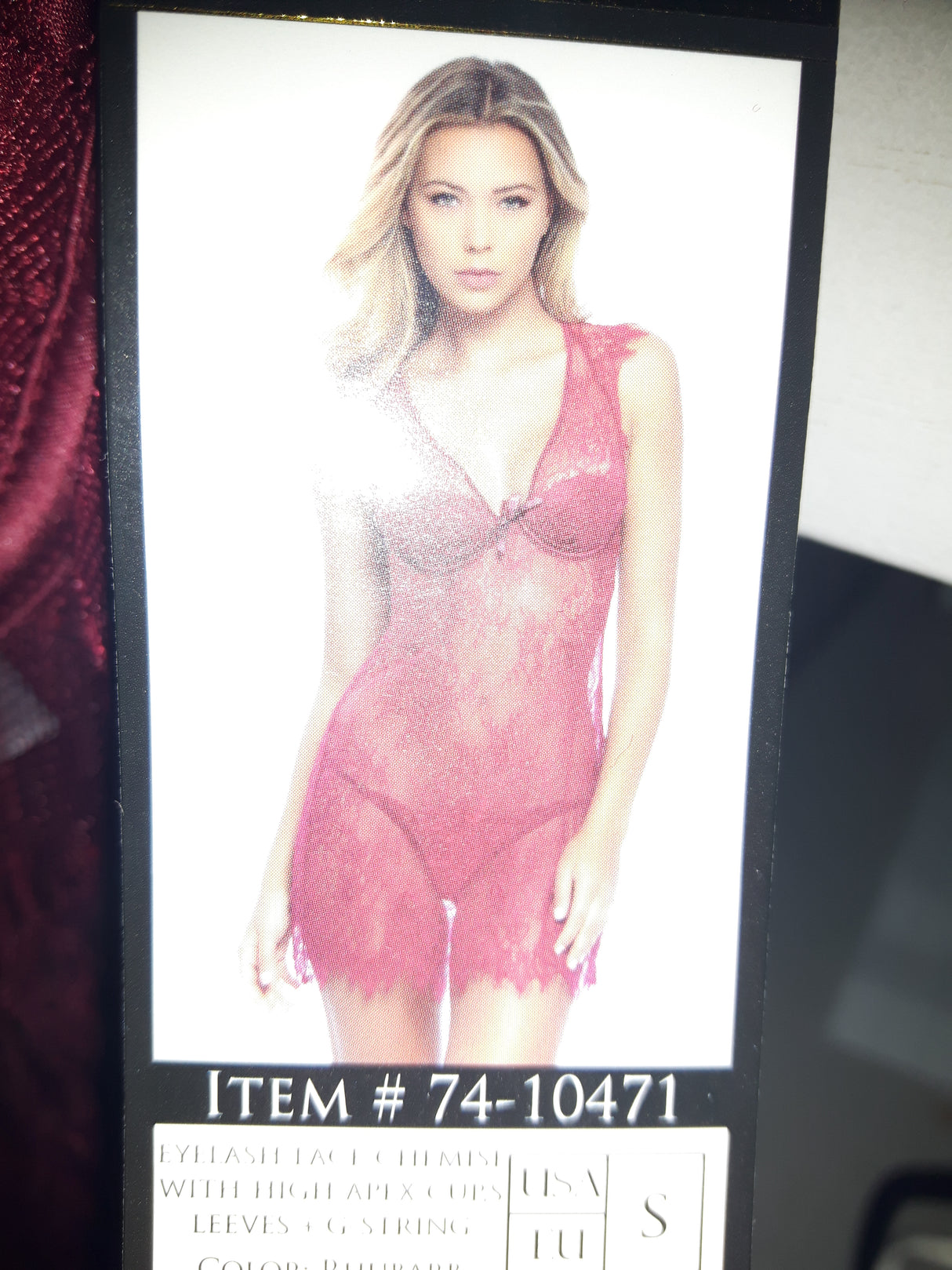 Eyelash Chemise in Burgundy Small