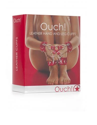 Leather Hand and Leg Cuffs Pink