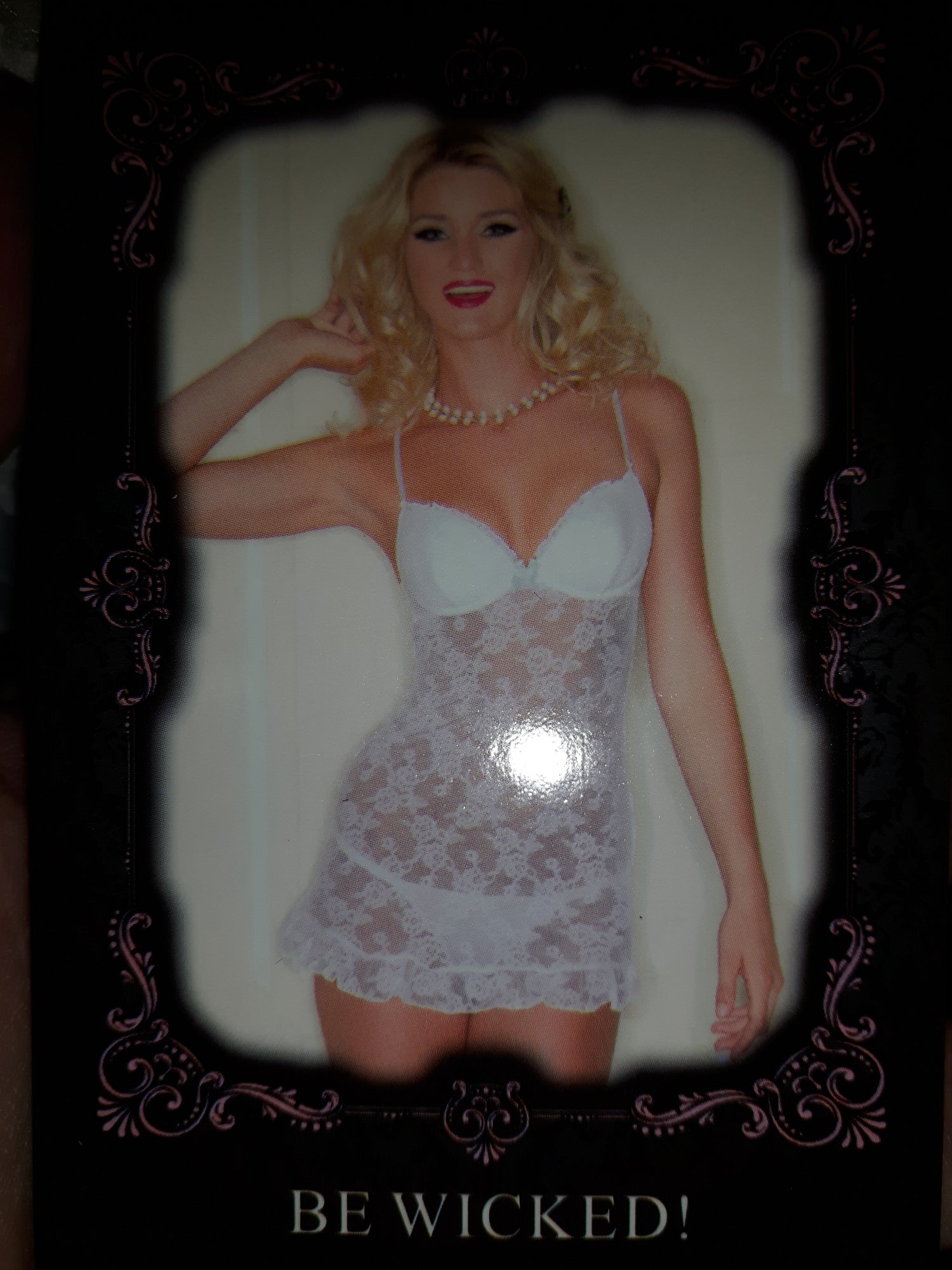 Underwire Cup Lace Chemise in White L