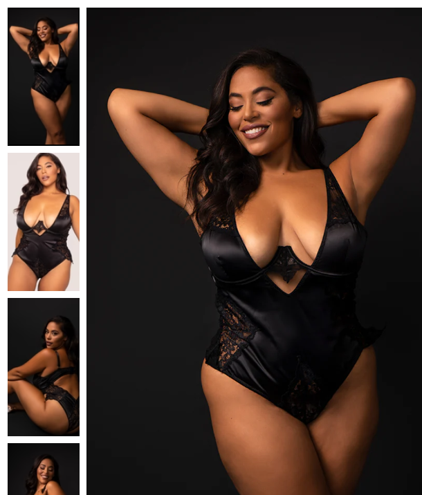 BLACK Plus Size Keep A Low Profile Teddy SIZE 2XL