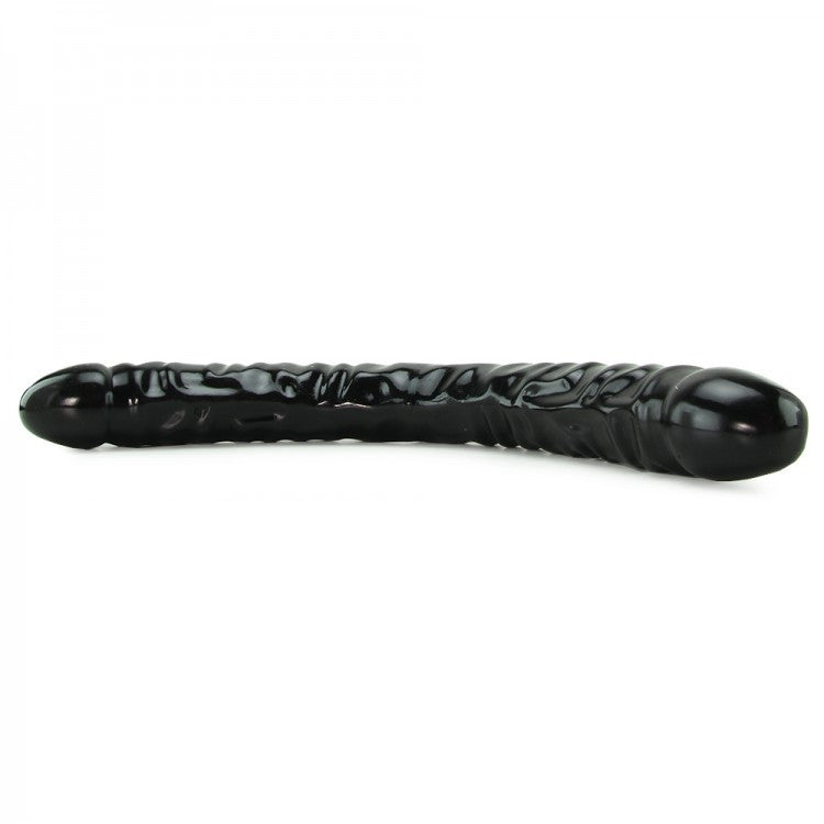 Doc Johnson Veined Double Header 18 Inch Dildo in Black