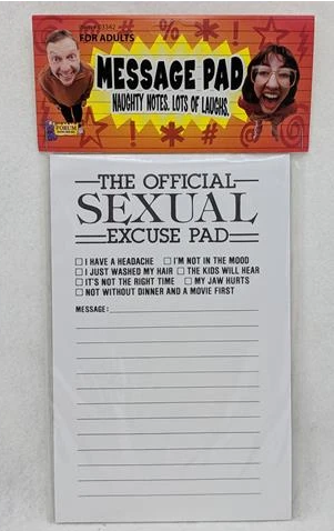 Message Pad - Naughty Notes