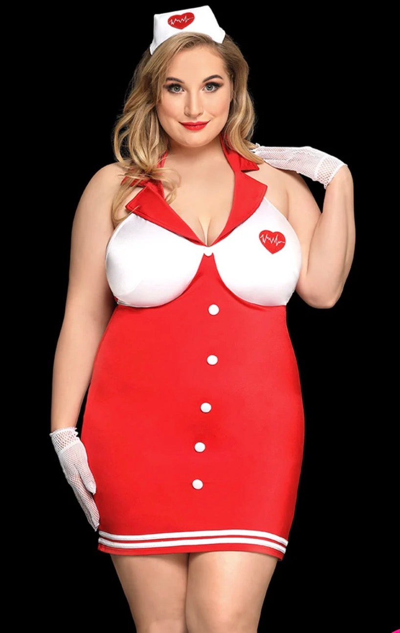 Naughty Nurse Costume- Queen Size