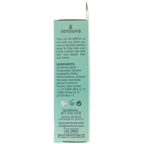 Sensuva Deeply Love You Throat Relaxing Spray in Chocolate Mint 1oz