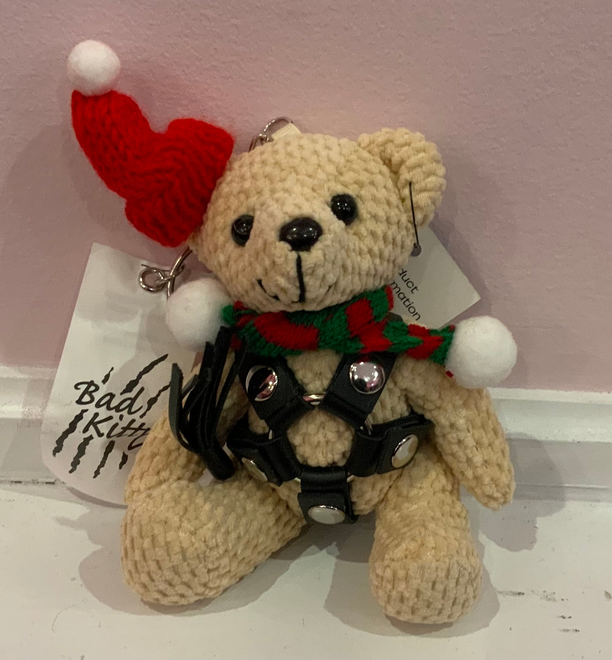 BDSM Christmas Teddy Keychain