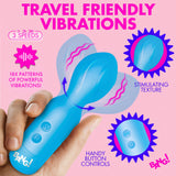 Bang Vibrating Silicone Mini Wand Blue