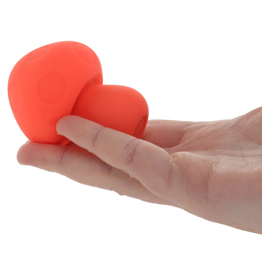 Mochi Mini Mushroom Silicone Vibrator Peach