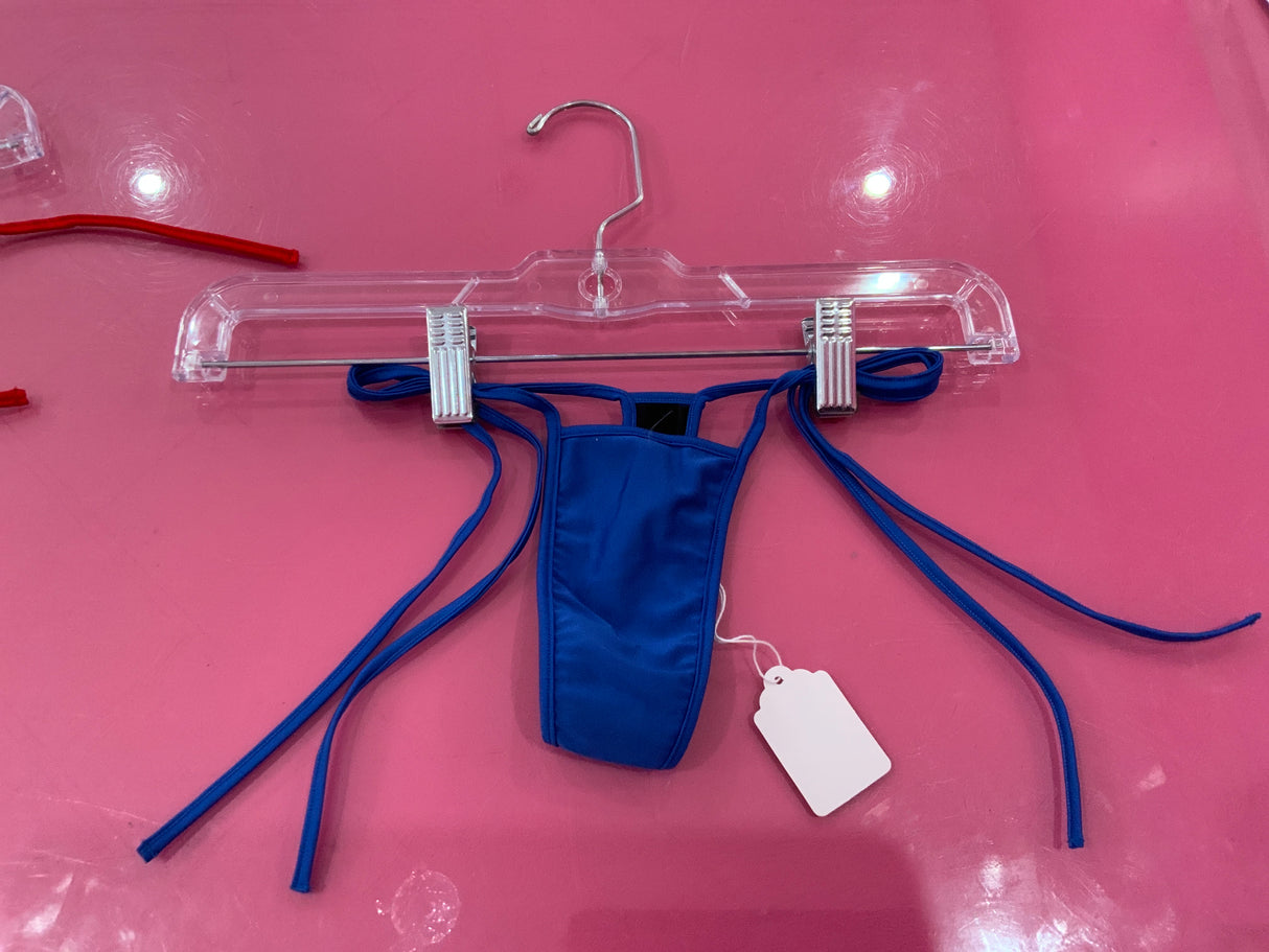 Dark Blue Tie Up Thong o/s