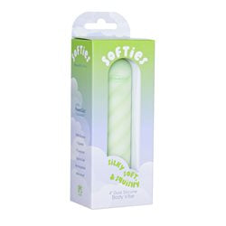 Softies 4” Silicone Vibrator Green