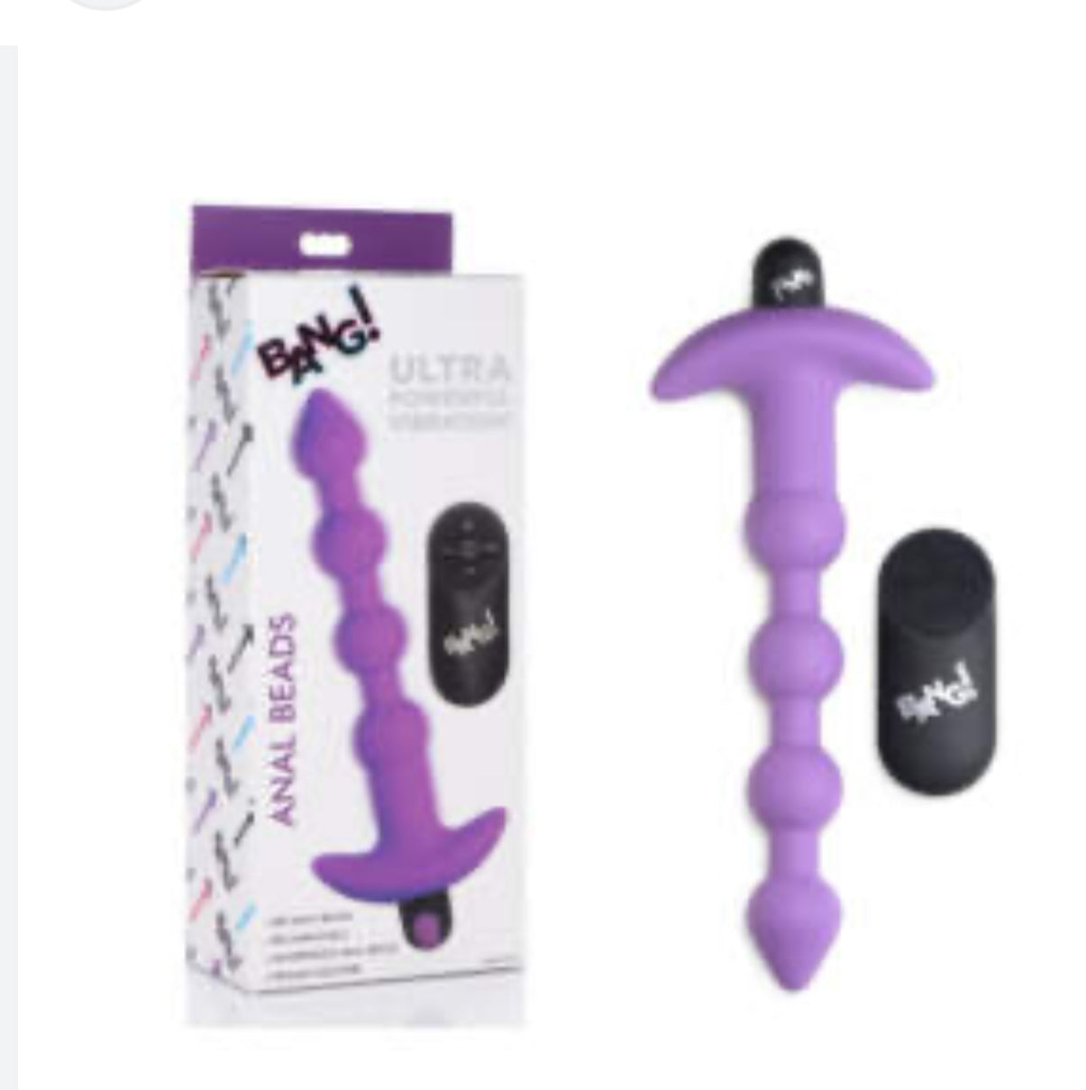 Bang! Vibrating anal beads purple