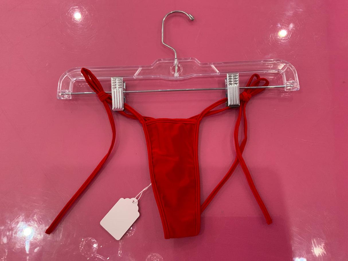 Red Tie Up Thong o/s