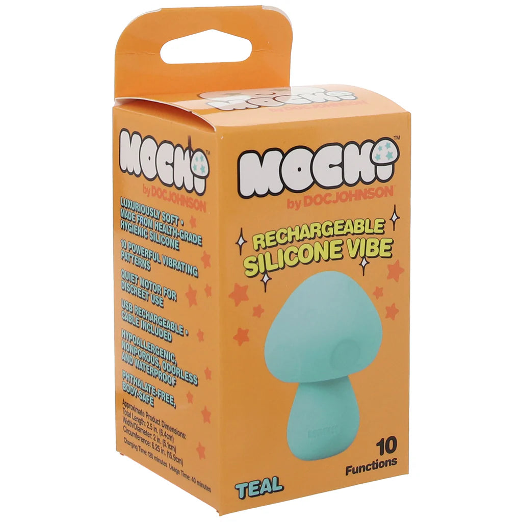 Mochi Mini Mushroom Silicone Vibrator Teal