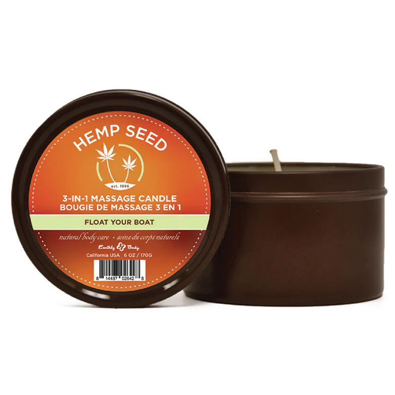 Hemp Seed 3-in-1 Float Your Boat Massage Candle 6oz