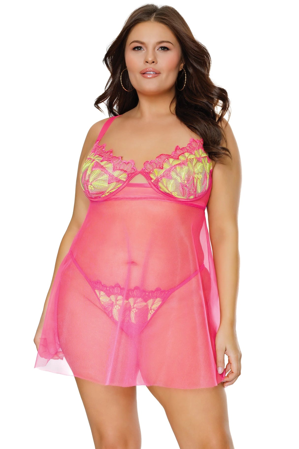 Coquette Warm Sunsets Babydoll Set 3x/4x
