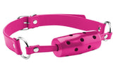 Ouch! Pink Cylinder Gag w/ Leather Straps