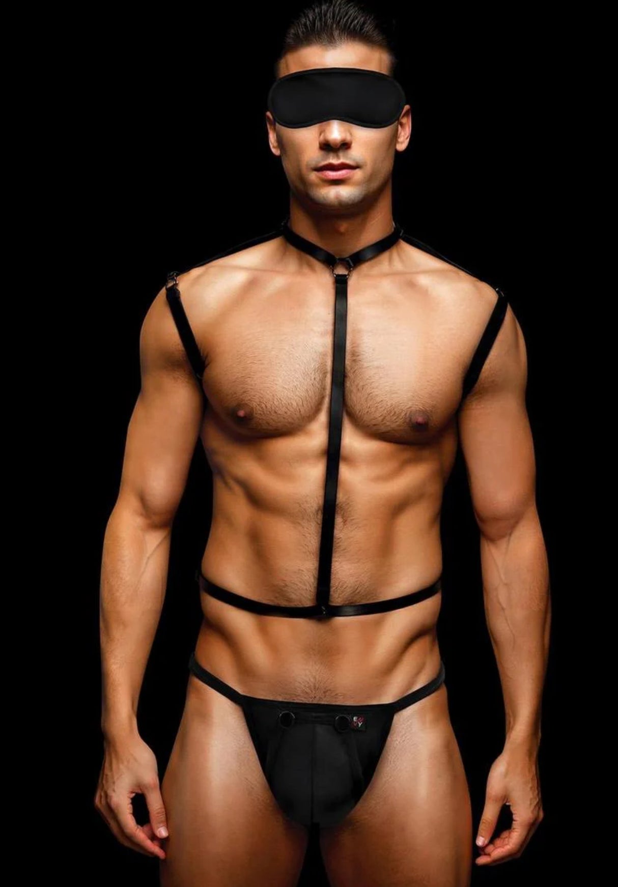 Envy 3pc Wet Look Chest Harness L/XL