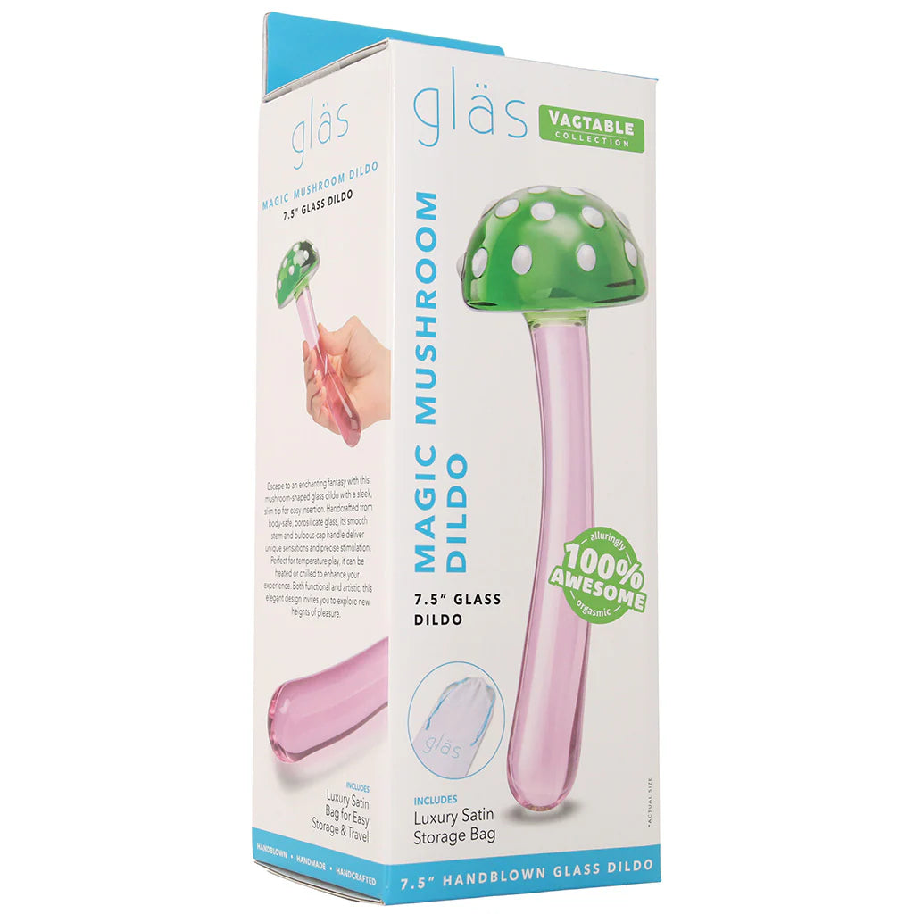 Gläs Magic Mushroom Dildo 7.5”