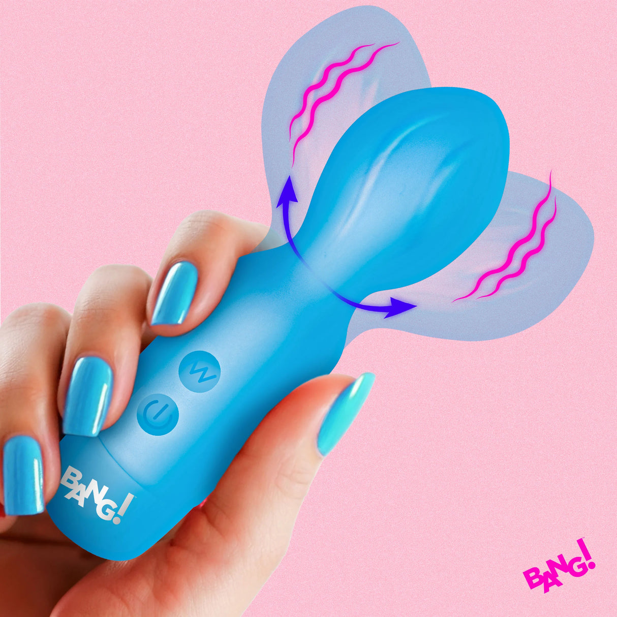 Bang Vibrating Silicone Mini Wand Blue
