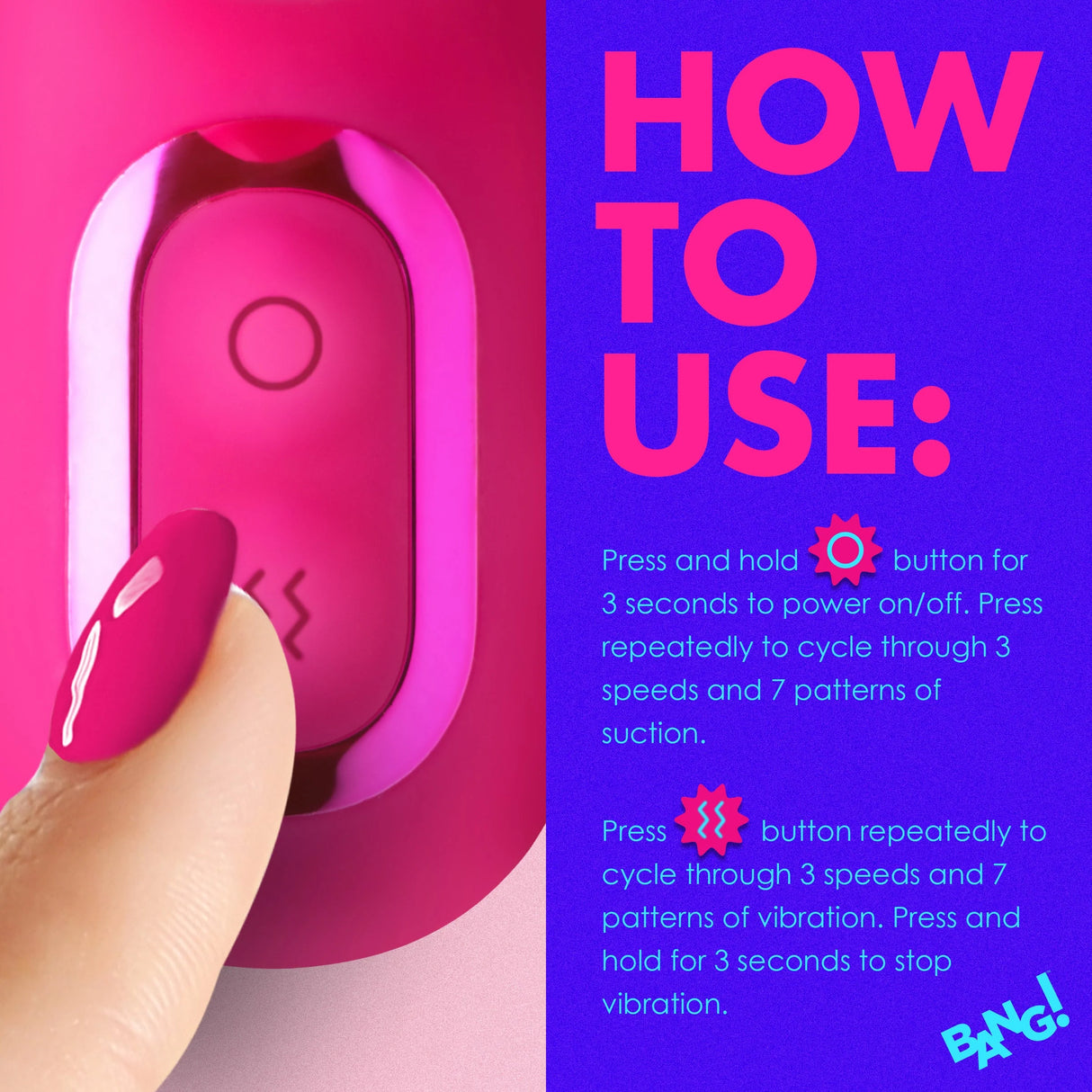 Bang G-Spot Rabbit Vibrator Pink