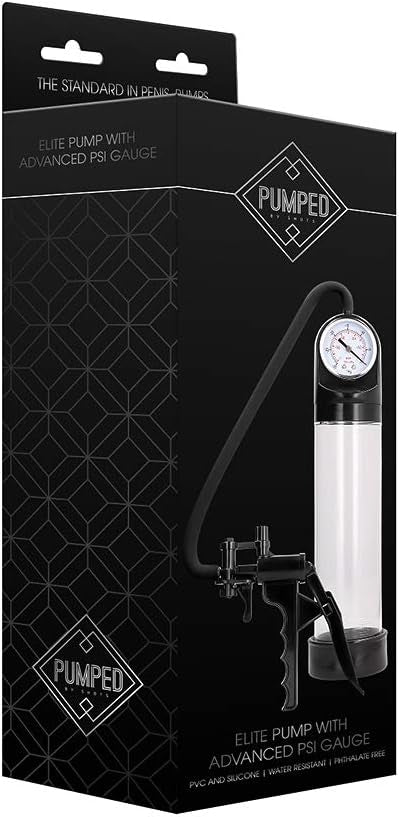 Pumped Elite Pump w/ Advanced PSI Gauge Transparent