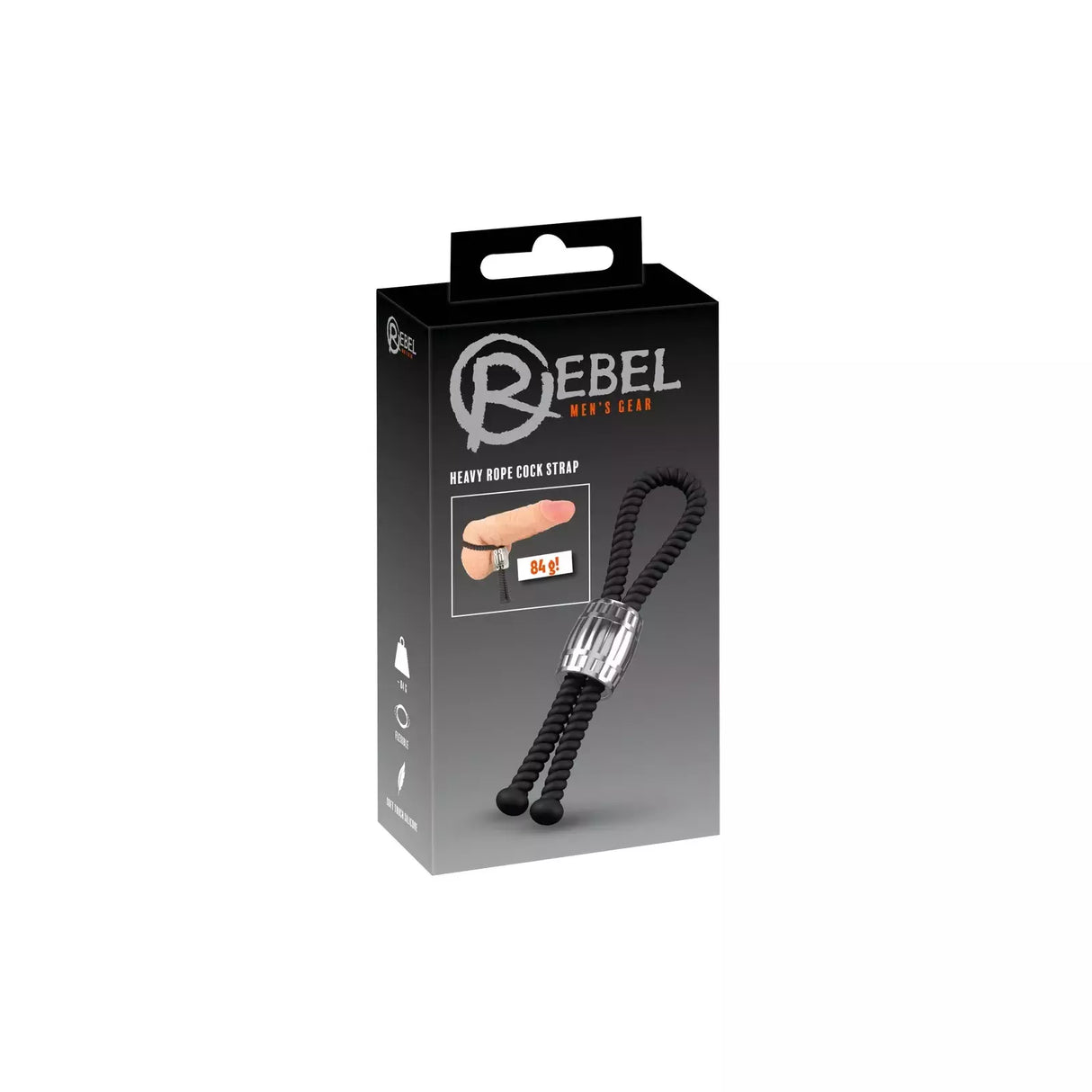rebel mens gear heavy rope cock strap