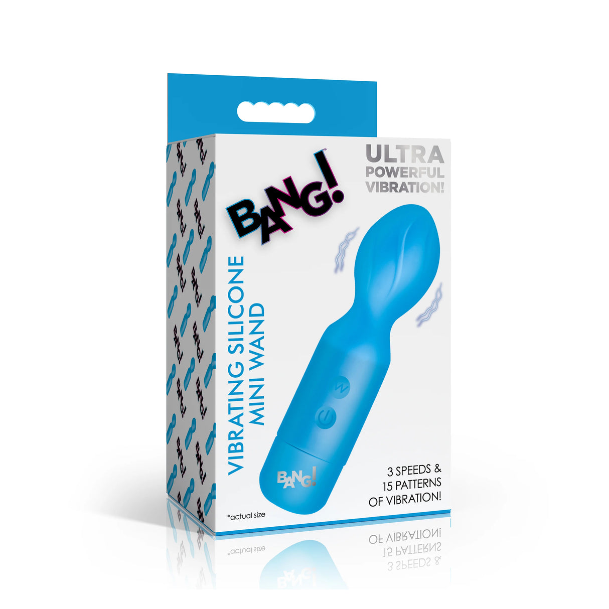 Bang Vibrating Silicone Mini Wand Blue