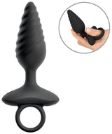 Anos Flexible Butt plug w/ Twisted Design + Vibration