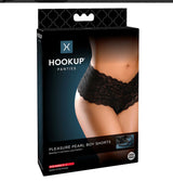 Hook up panties pleasurable pearl boy shorts XL-2XL