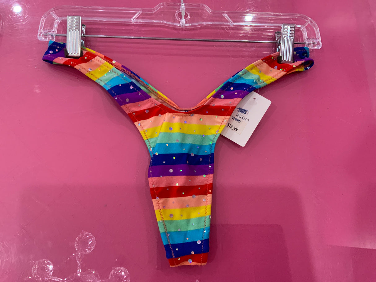 Rainbow Sparkle Thong o/s