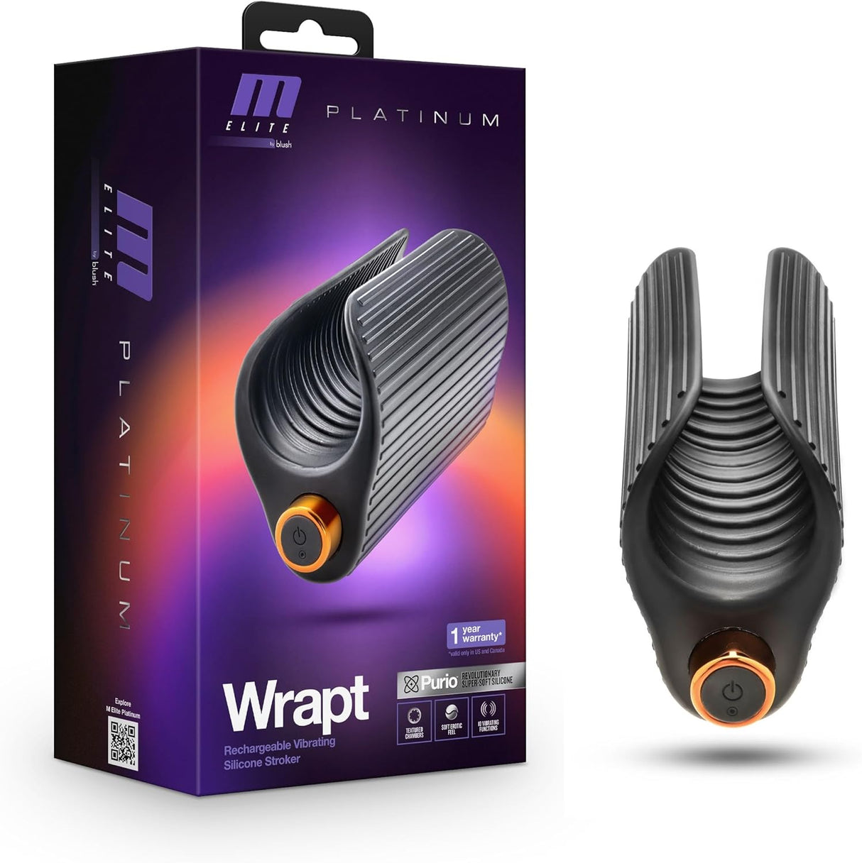 Platinum Wrapt Rechargeable Vibrating Stroker