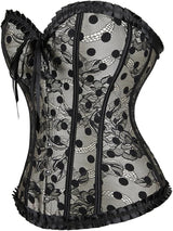 Sensual Boutique Lace and Polka Dot Corset M