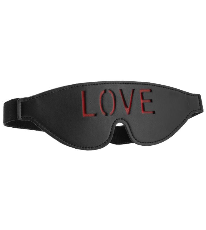 Ouch “LOVE” Leather Blindfold