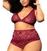 Mapale Burgandy two piece set 1X/2X