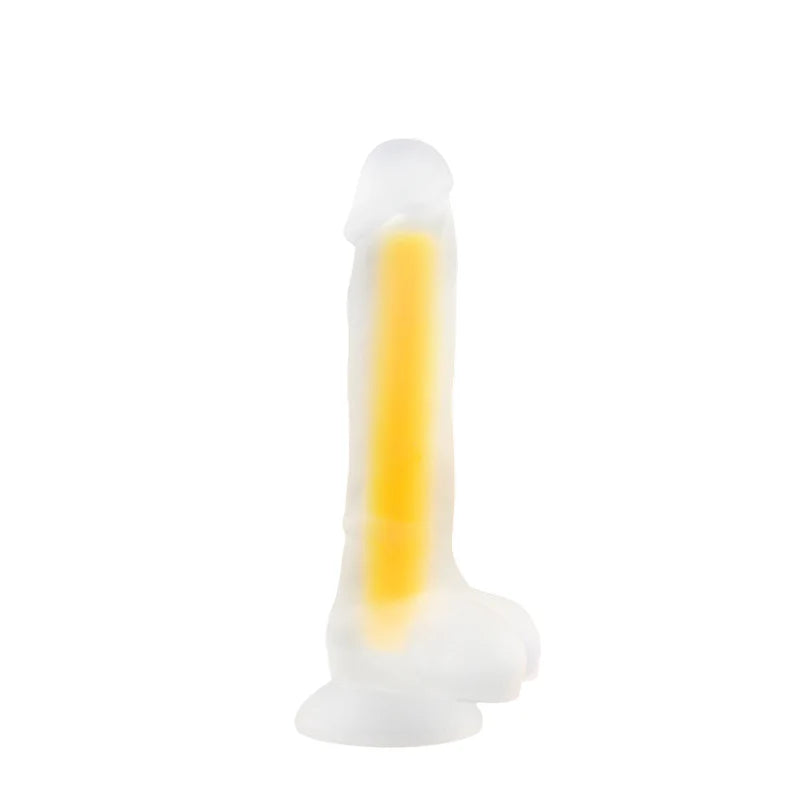 Glow 7” Yellow Dildo