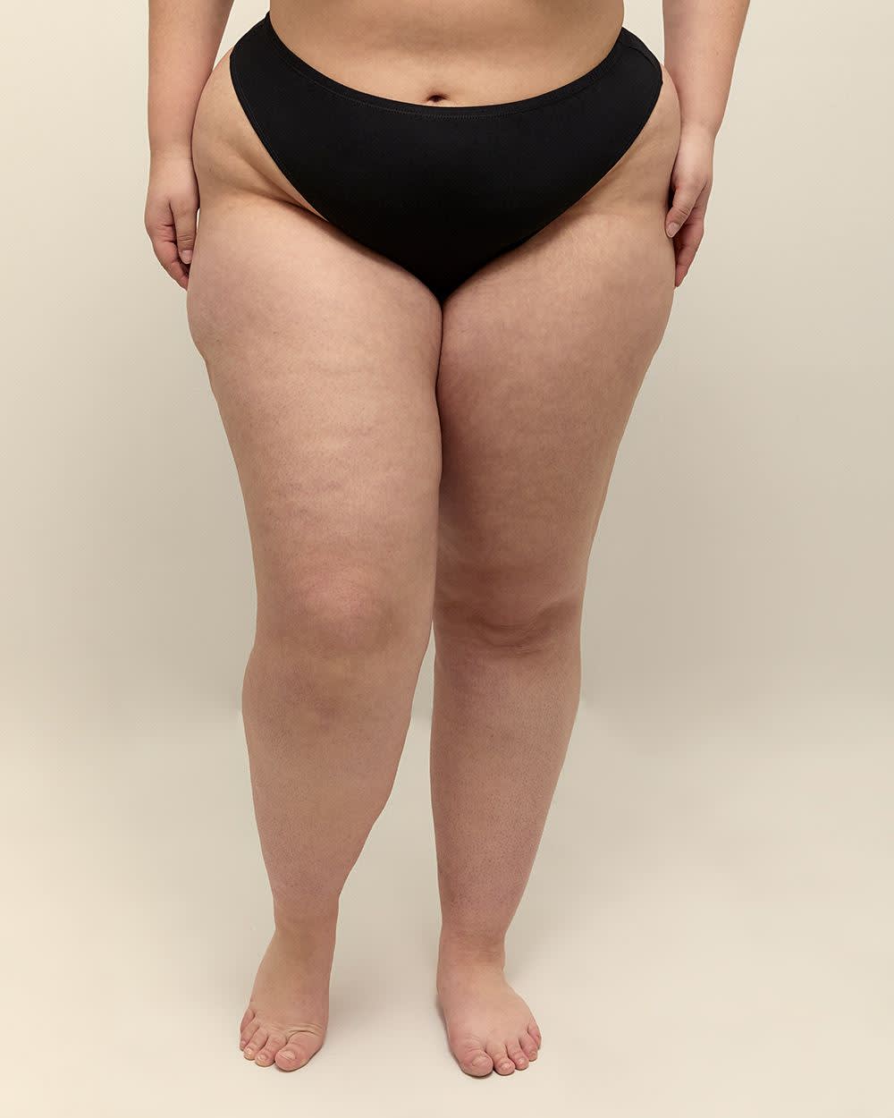 TiVoglo Black Cotton Thong 4X