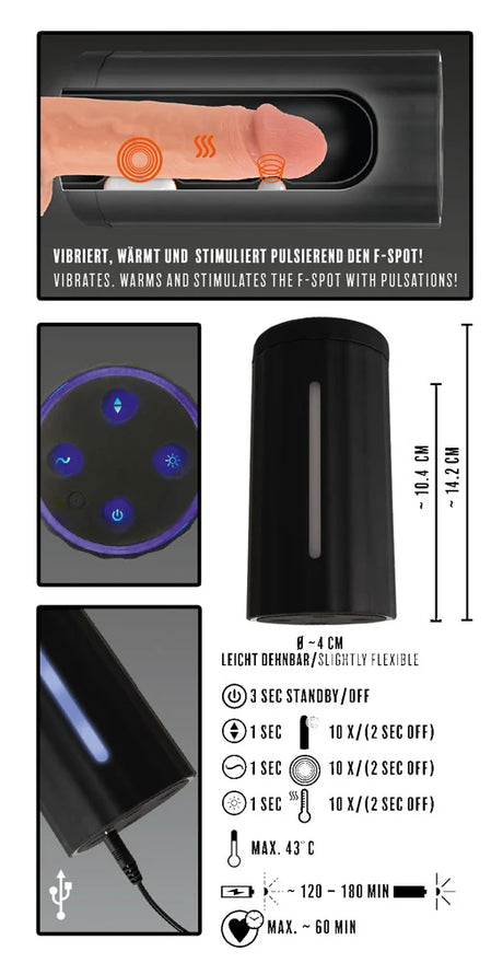 Rebel Mens Gear BJ Masturbator w/ 3 Functions