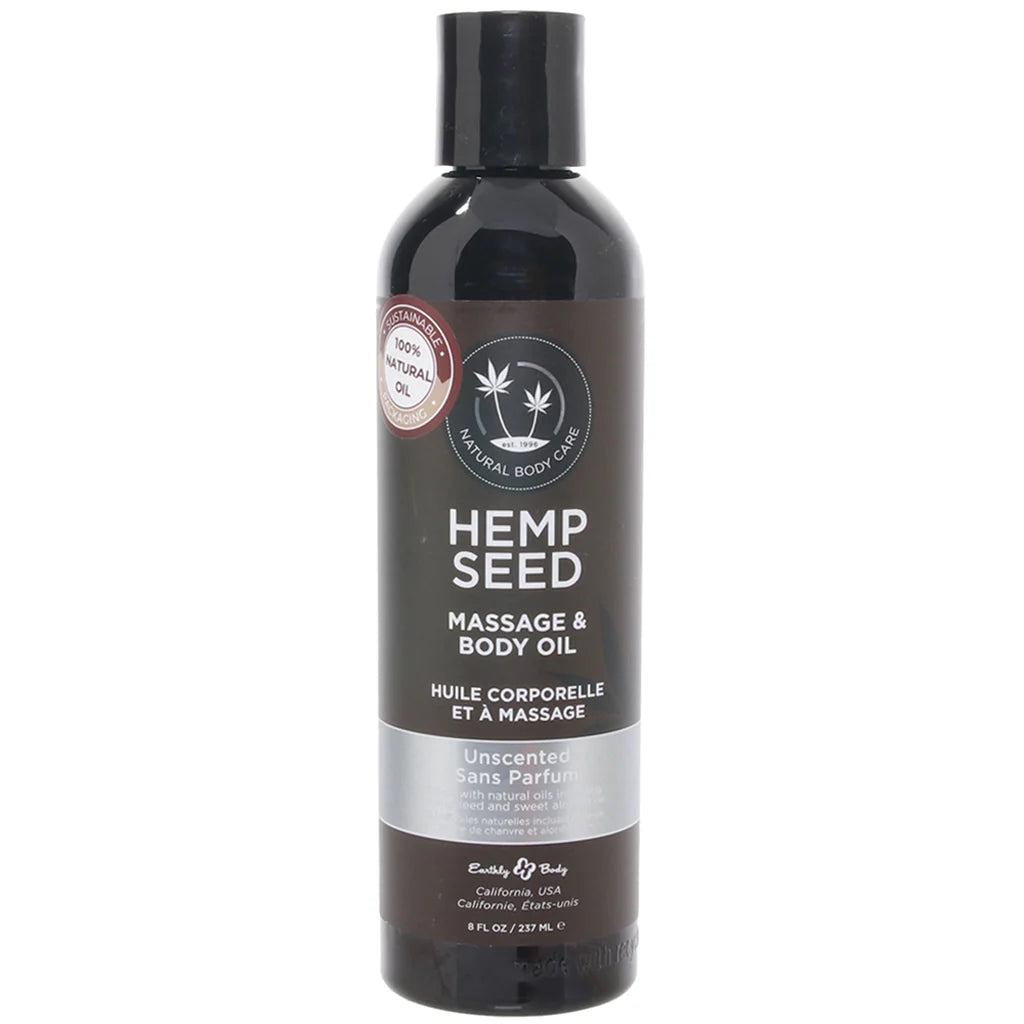 Hemp Seed Unscented Massage Oil 8oz