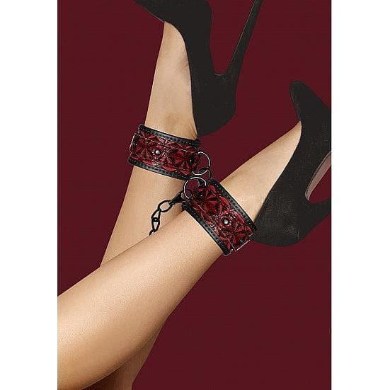 Luxury Ankle Cuffs in Black Burgundy