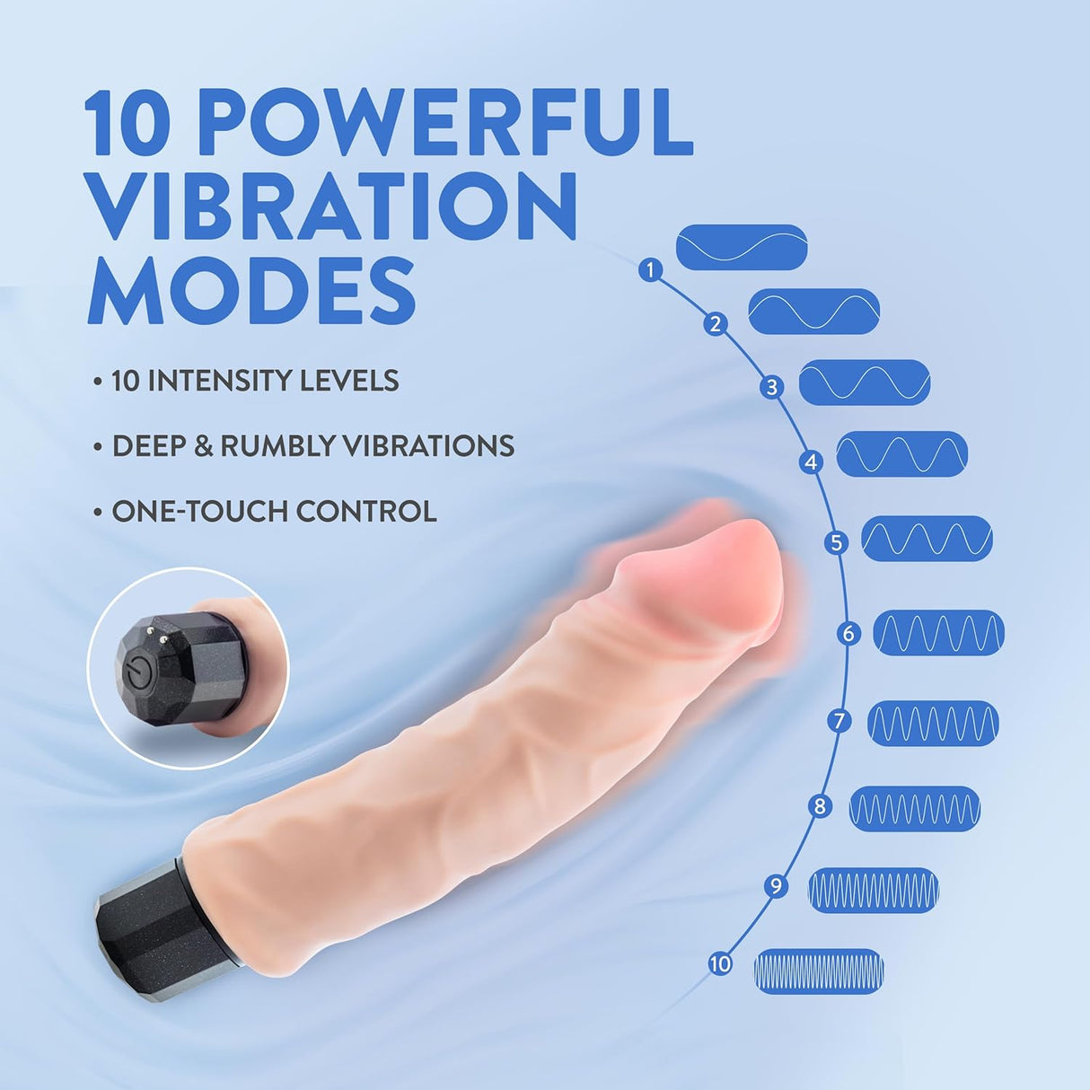 Aunaturel 9” Vibrating Dildo - Beige