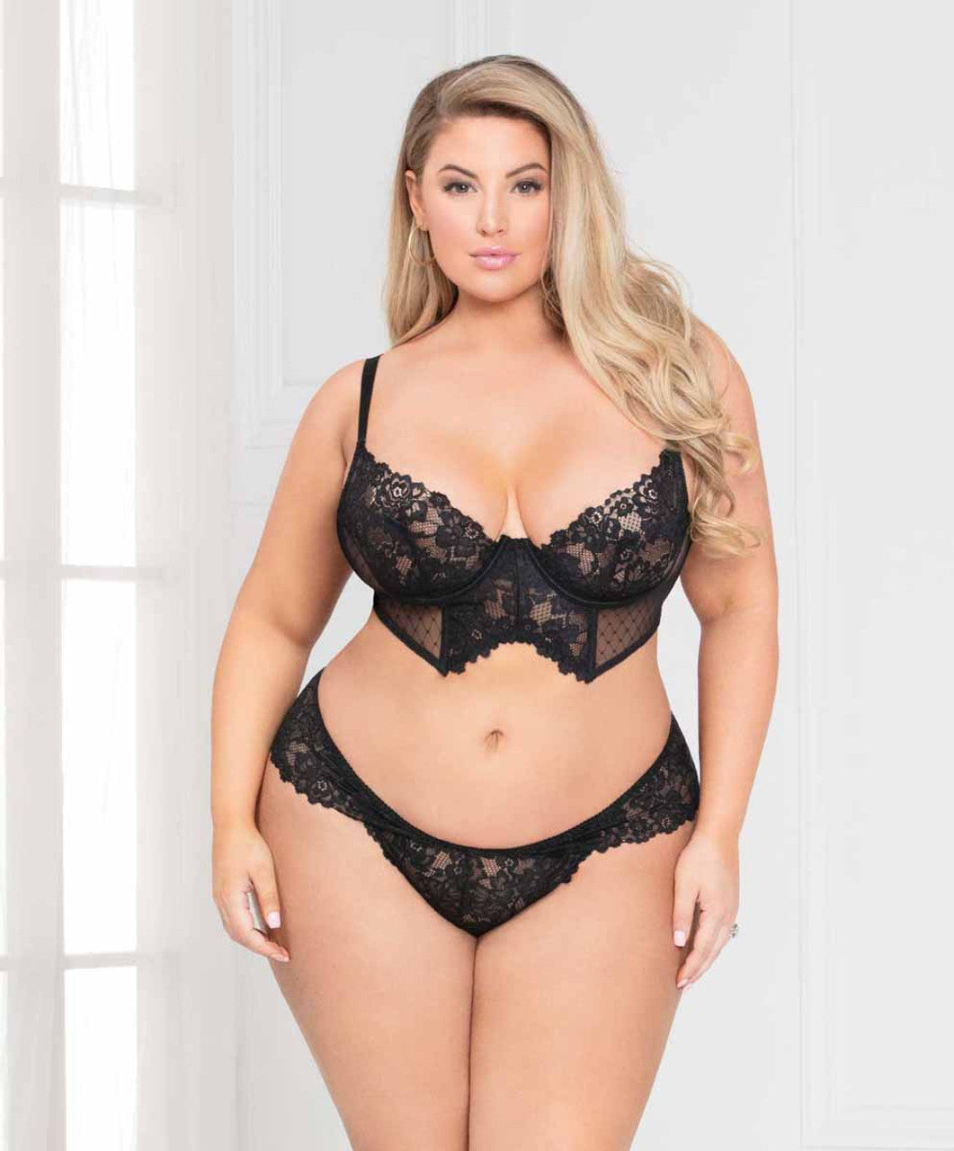 Seven til midnight lace & fence set Black 1X/2X