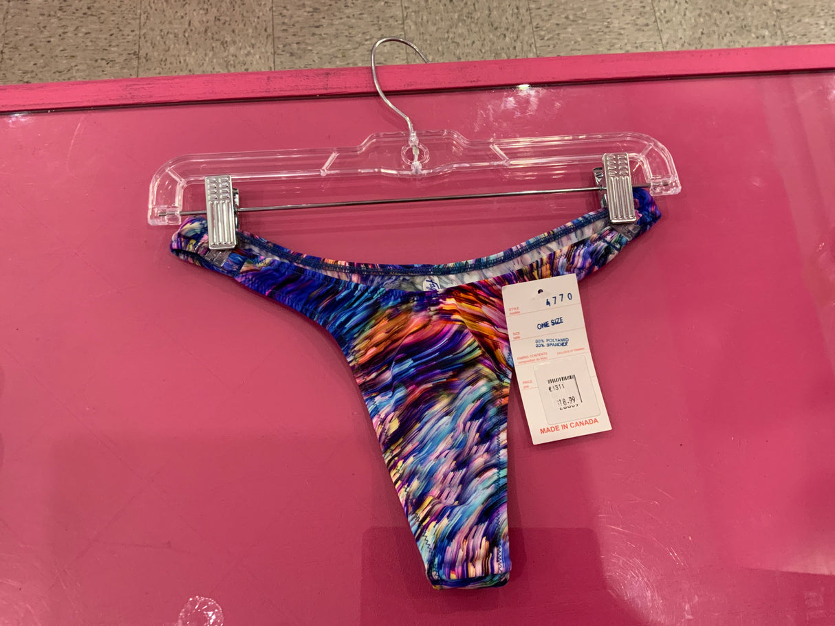 Rainbow design detachable thong o/s