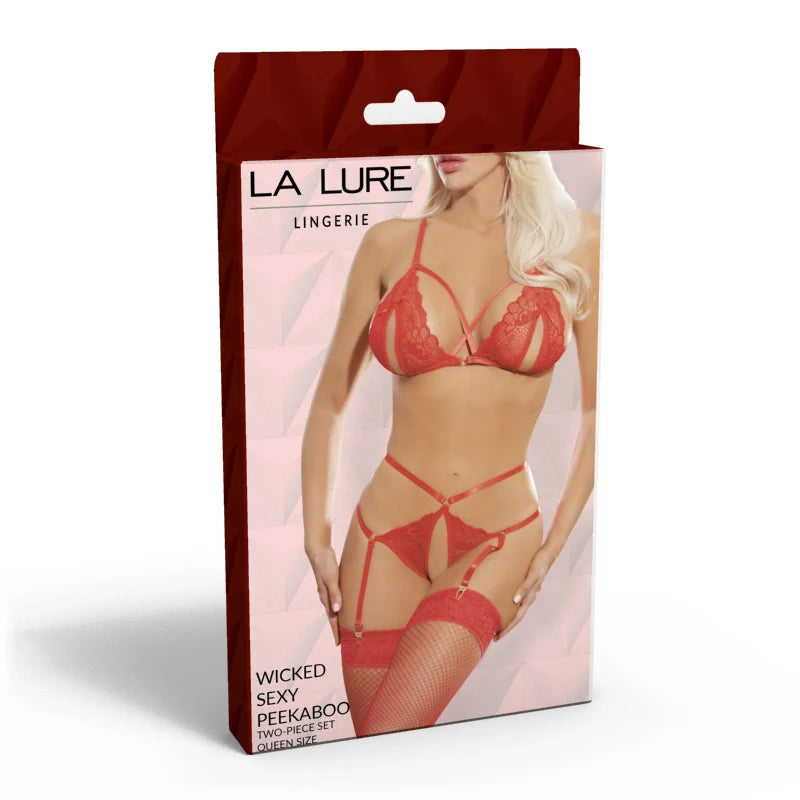 La Lure Wicked Sexy PeekABoo  2 piece set QUEEN SIZE