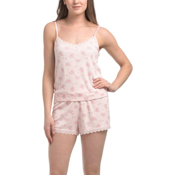 Rachel Ashwell Floral 2pc Fleece PJ Set Medium